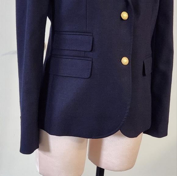 J.Crew Navy Wool Two Button Schoolboy Blazer - Picture 9 of 14